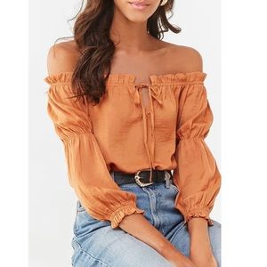 Orange Bodysuit Blouse